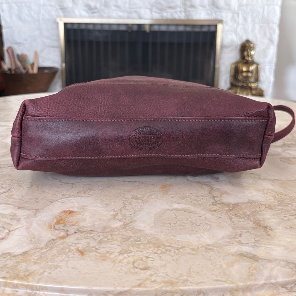 Roots Soft Leather Tote | Burgundy | Dual Handles + Crossbody Strap - Picture 12 of 16